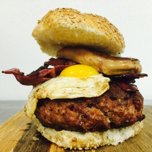 Ground Duck with Duck Bacon